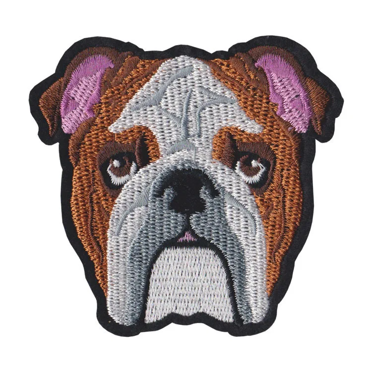 Cartoon Bus Colour Peace Iron On Patches wholesale for Clothing Peace Automobile Back Rubber Bulldog Embroidery Appliques Badges