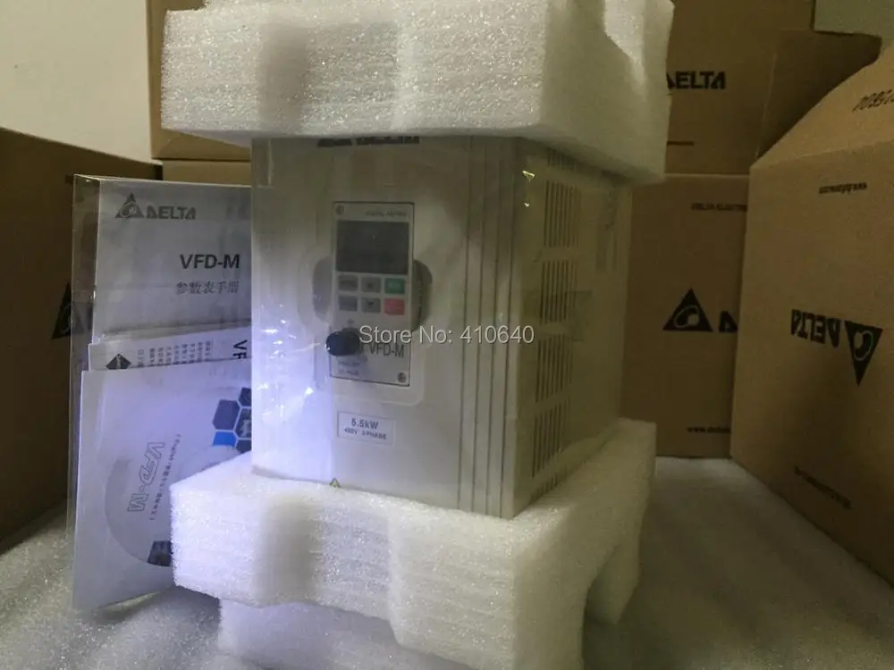 Delta Inverter 5.5 KW VFD055M43A 3 Phase 380V to 460V Rated 13A 100% New 5500W VFD Series Invertor Variable Speed AC Motor Drive