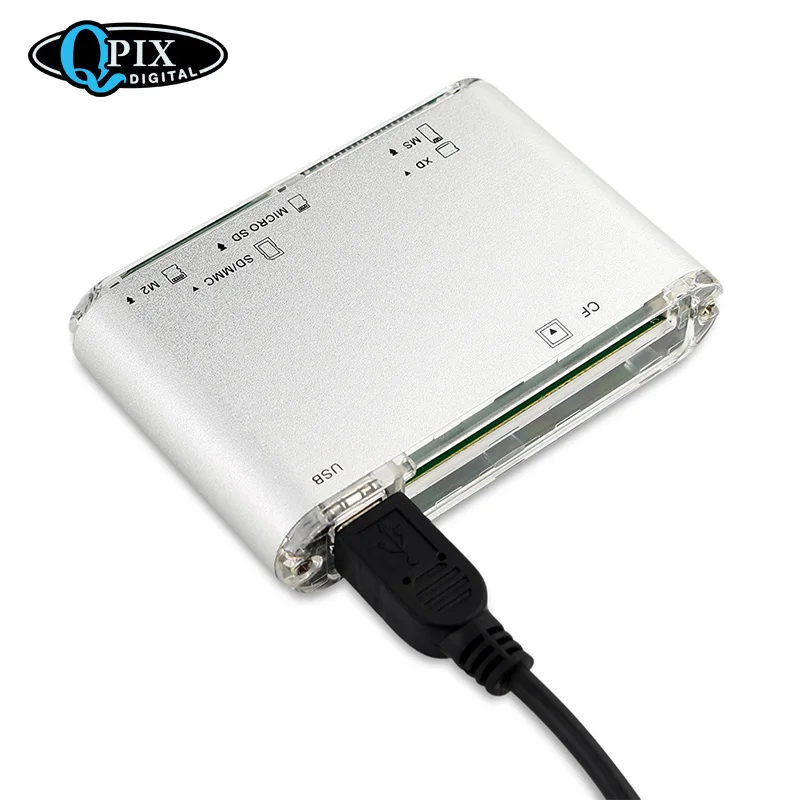 Leitor de cartão multifuncional universal, leitor de cartão de memória de alta velocidade sdxc/sdhc/cf