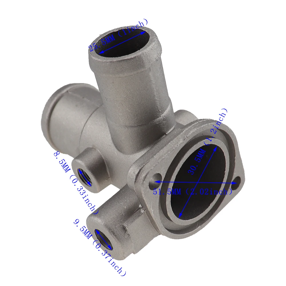 026121133C 026-121-133DC 026121133D Water Outlet Coolant Flange Hose Splitter For VW Audi Golf Jetta Scirocco Cast Aluminum