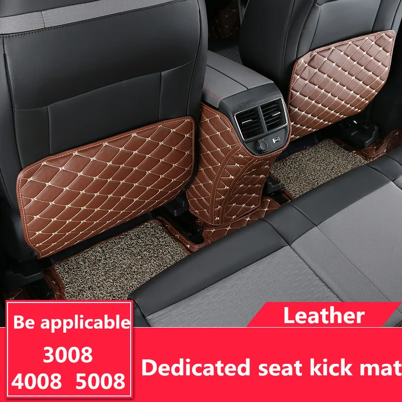 

Car Seat Kick Pad Seat Back Cover Back Protection Anti Abrasion Pad Anti Step Dirty Mat for Peugeot 3008 5008 2017 2018 2019