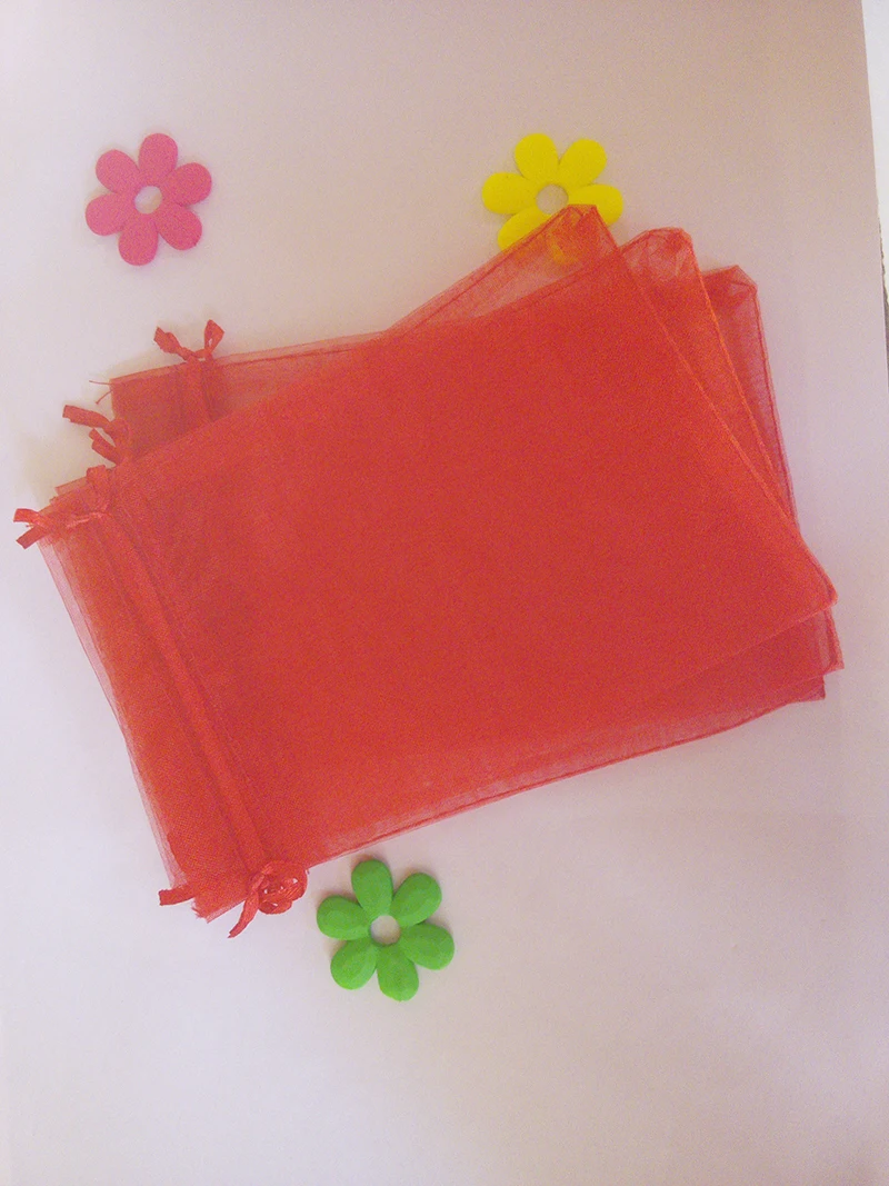 

20*30cm 300pcs/lot Wholesale red Jewelry packaging bag Drawable Organza Bags Wedding Christmas Gift Bags & Pouches