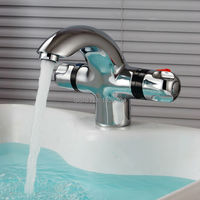 Bathroom Basin Faucet Thermostatic Mixing Valve Dual Handles Torneira Hot and Cold Temperature Control Taps TR505