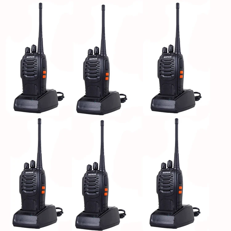 

6PCS Two-Way Radio Walkie Talkie Handy Pofung Bf-888s Baofeng 888s With 5w CB Radio Scanner Handheld Ham Radio HF Transceiver