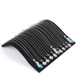 Simple Black Velvet Necklace Bracelet Display Board Necklace Chain Pendant Display Jewelry Organizer Stand Holder For Women