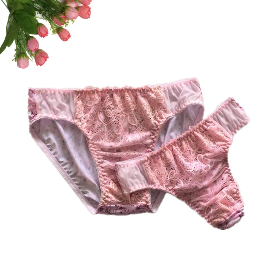 Sous-vêtements en dentelle rose pour hommes, gay, tangas, sous-vêtements Ultra-fins, nouvelle collection