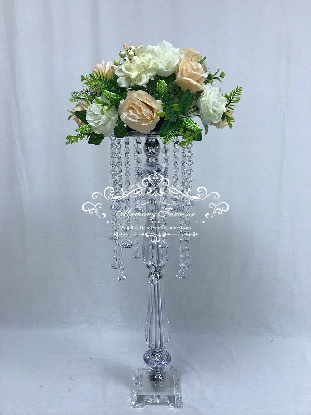 

70cm Tall Crystal Wedding Table Centerpiece Event Road Lead Acrylic Flower Stand Rack Holder 10PCS/LOT