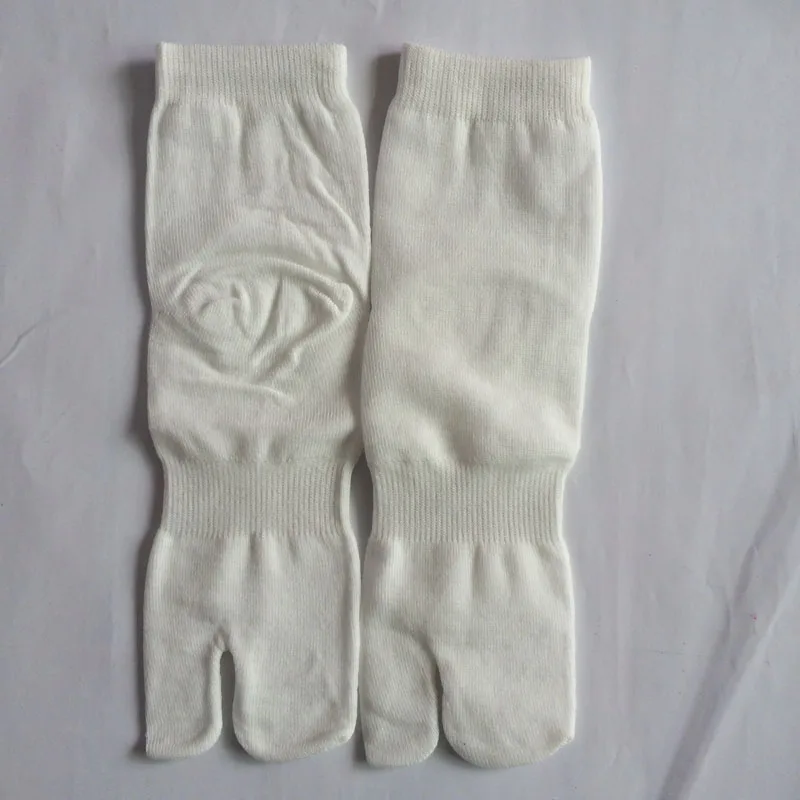 10 pcs = 5 pairs Men Women Summer Fiber Two Finger Socks Kimono Flip Flop Sandal Split Ninjia White Tabi Toe Socks Meias