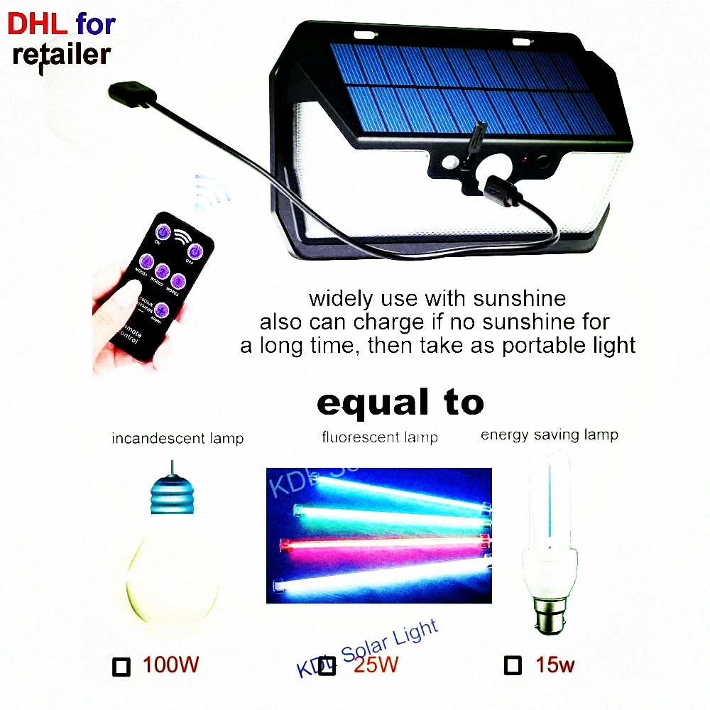 

55 LED 900lm Solar Light remote control radar smart 3 side lighting Wall Lights Waterpr cam street wall lamp yard camp g