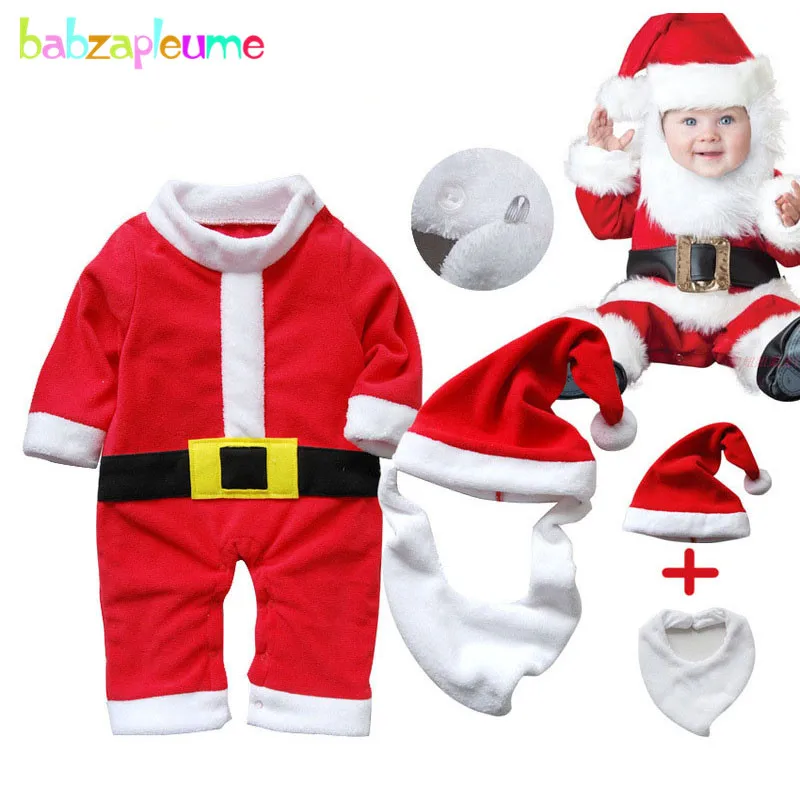 

New Year's Child Clothes Infant Rompers Hats Children Clothing Boys Girls Costume Santa Cosplay Baby Outfits Spring Winter A088