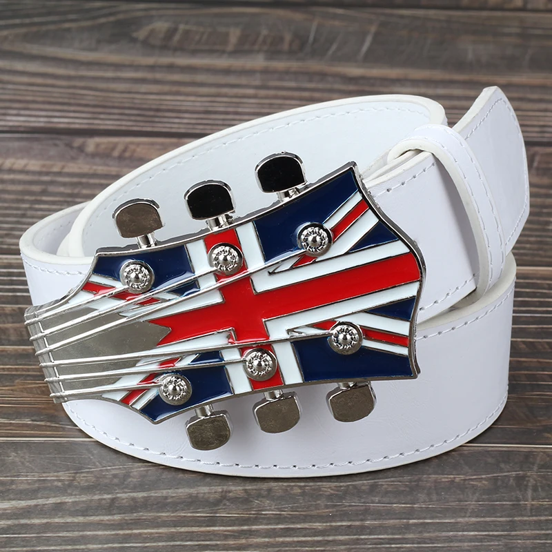 The British flag guitar modelling belt buckle fashion belt