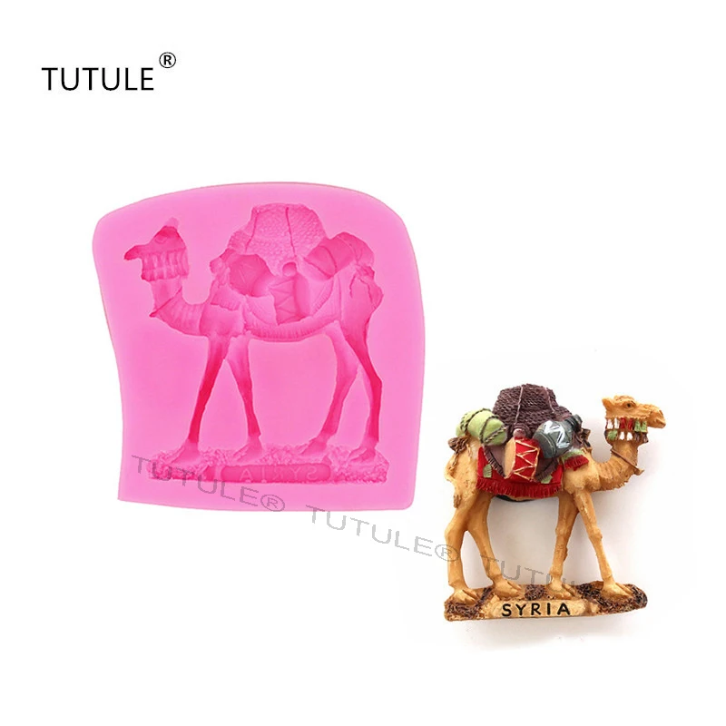 Gadżety Desert Camel elastyczne silikonowe formy Push dla glina polimerowa, żywica, wosk, miniaturowe jedzenie, słodycze, forma gipsowa