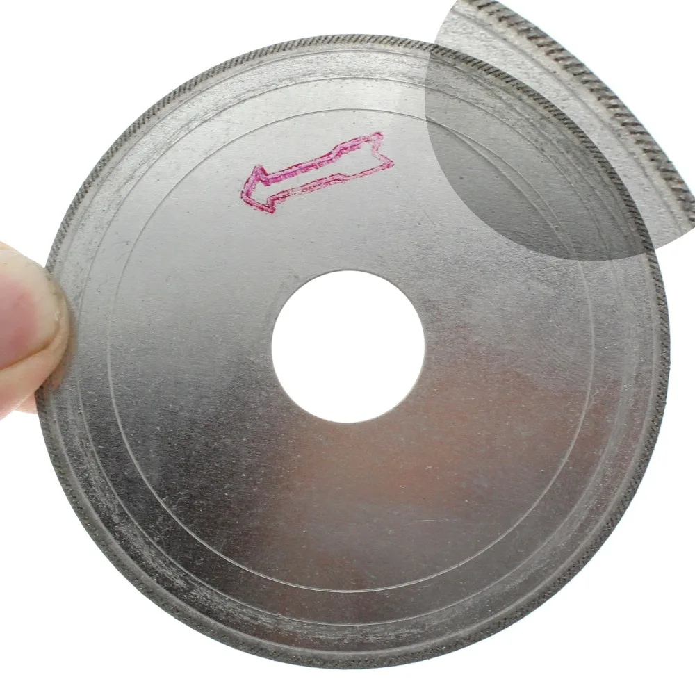 Hojas de sierra de diamante lapidario, 5 uds., 3-3/8 ", 85mm, borde súper fino, borde, disco de corte húmedo, cenador, herramientas de joyería de 20mm para piedra preciosa