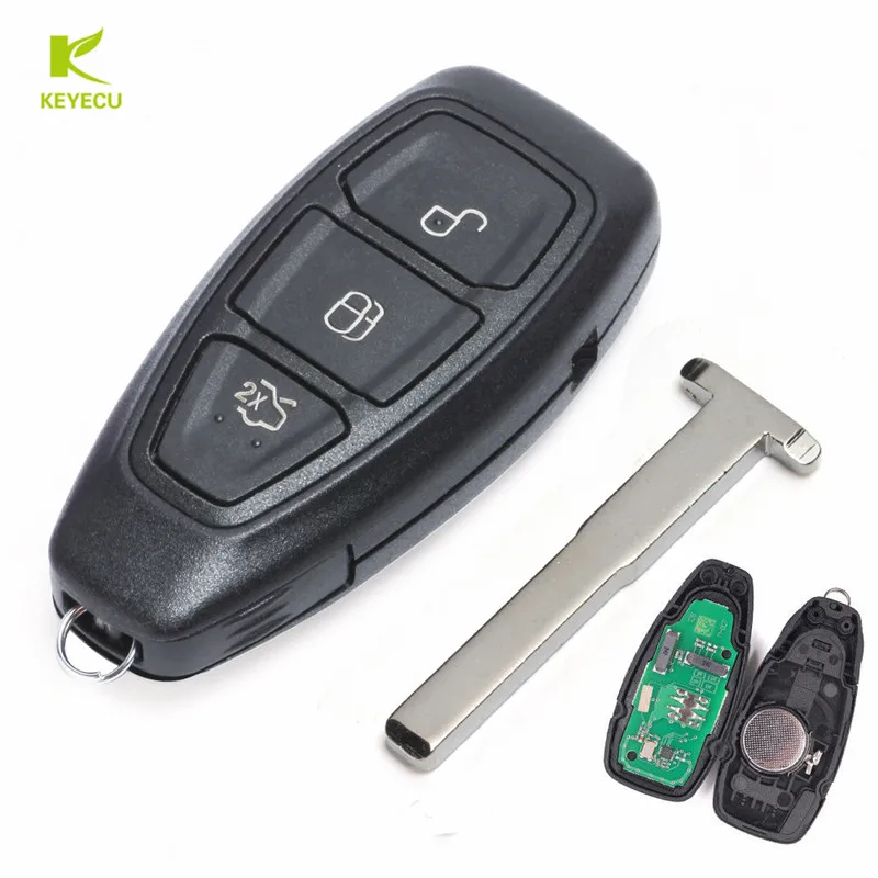 KEYECU KR55WK48801 Smart Remote Key For Ford Focus C-Max Mondeo Kuga Fiesta B-Max 433/434Mhz 4D63 80Bit Intelligent Keyless