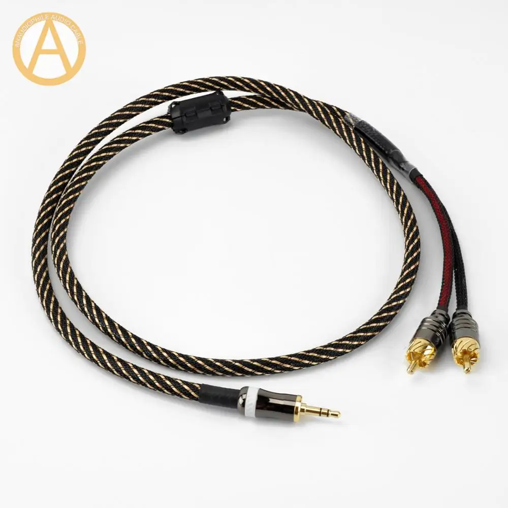 HIFI 3.5mm To RCA Cable Headphone Jack To Stereo Audio Cable For Mobile Phone Music Player Amplifier JAPAN Canare image 3