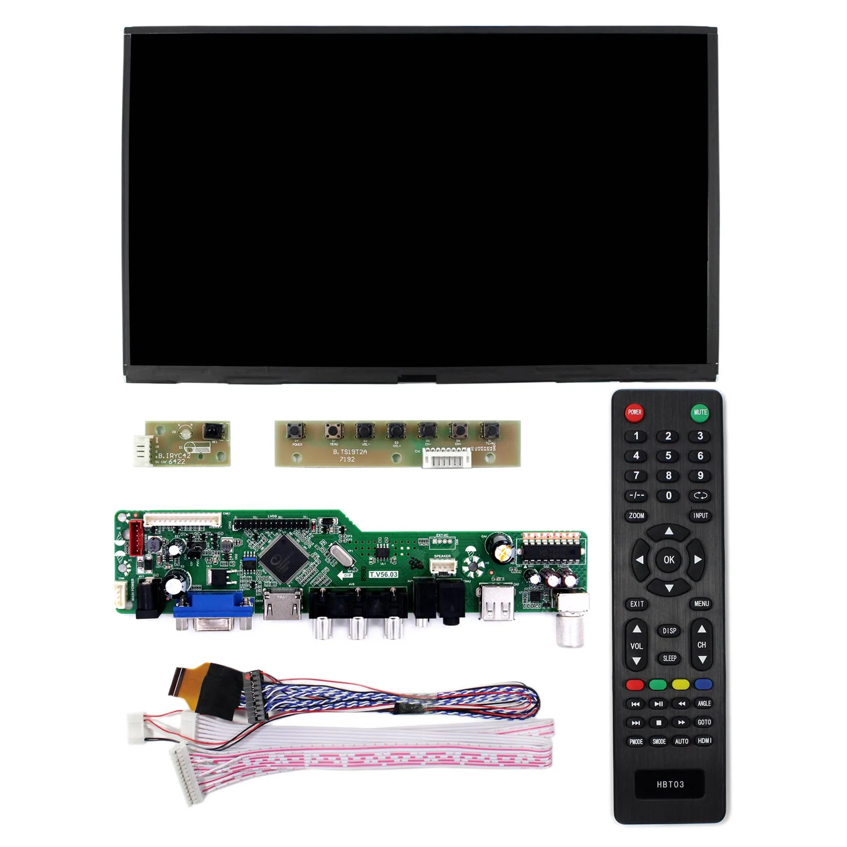 TV HD MI VGA AV USB AUDIO LCD controller Board+10.1inch B101XAN01 IPS lcd panel