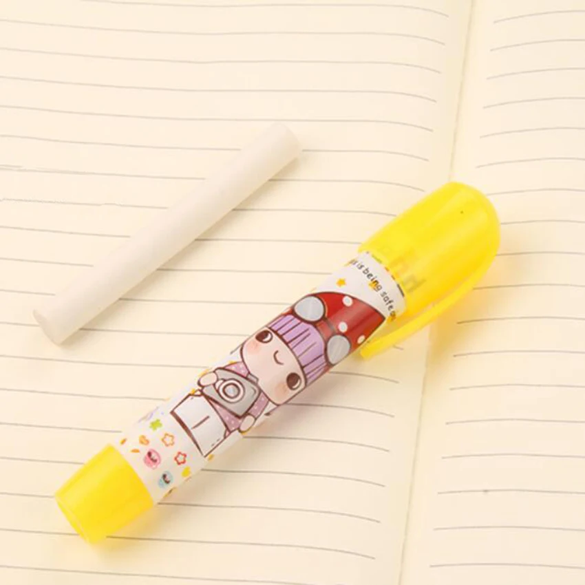 1PC Cute Students Pen Shape Hand Press Eraser Rubber Pencil Kid Funny Stationery School Supplies Office Accessories