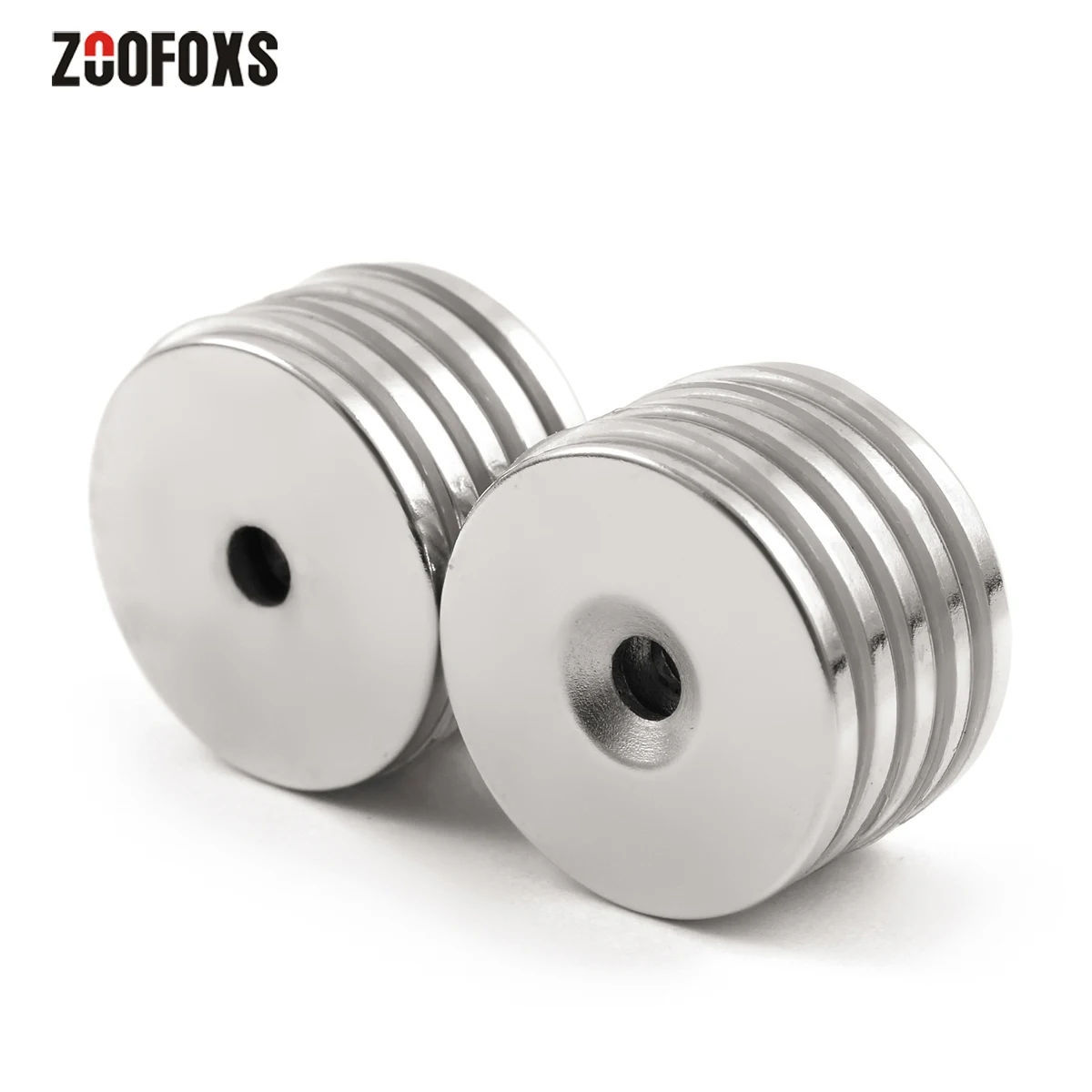 

ZOOFOXS 2/5/10Pcs 30x3mm Hole 5mm Round Countersunk Ring Neodymium Magnet Permanent Rare Earth Fridge Magnets 30*3-5mm for DIY