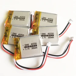 5 szt. 3.7V 300mAh litowo-polimerowa Lipo akumulator 402530 + JST ZH 1.5mm 3-pinowe złącze do MP3 GPS zestaw słuchawkowy inteligentny zegarek