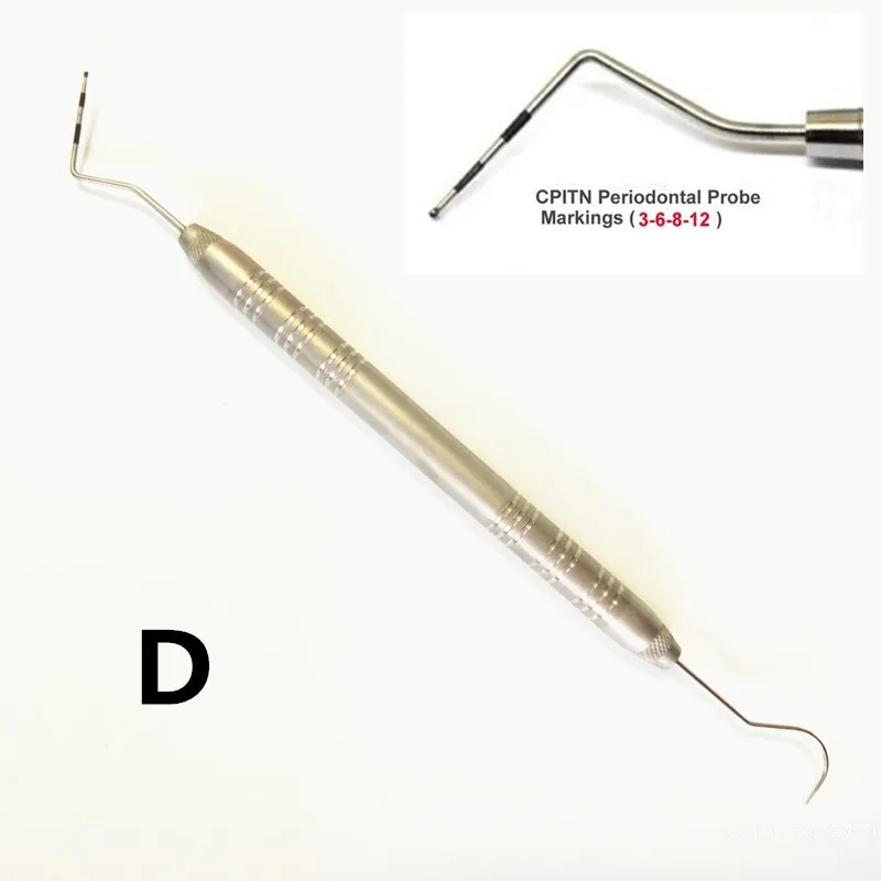 1 sztuka dentystyczna stal nierdzewna sonda przyzębia z narzędziem skaler Explorer Instrument endodontyczny