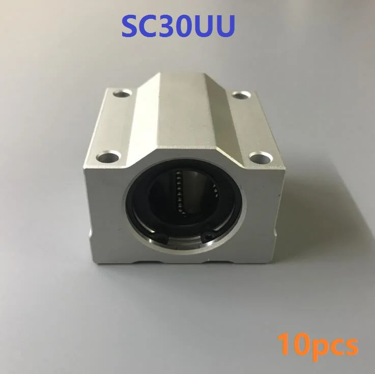 

10pcs/lot SC30UU SCS30UU bearing 30mm linear case unit linear guide shaft linear blocks for 3D printer parts guide