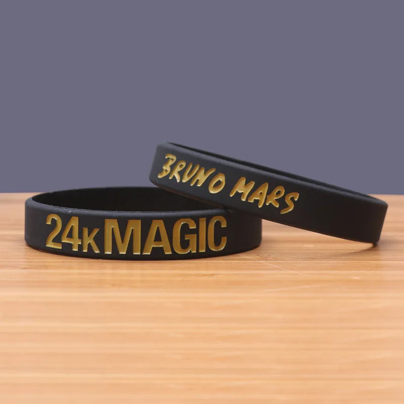 1PC Pop Star Bruno Mars Magic Silicone Bracelets&Bangles Wristband Music Lover Fans Gifts SH210