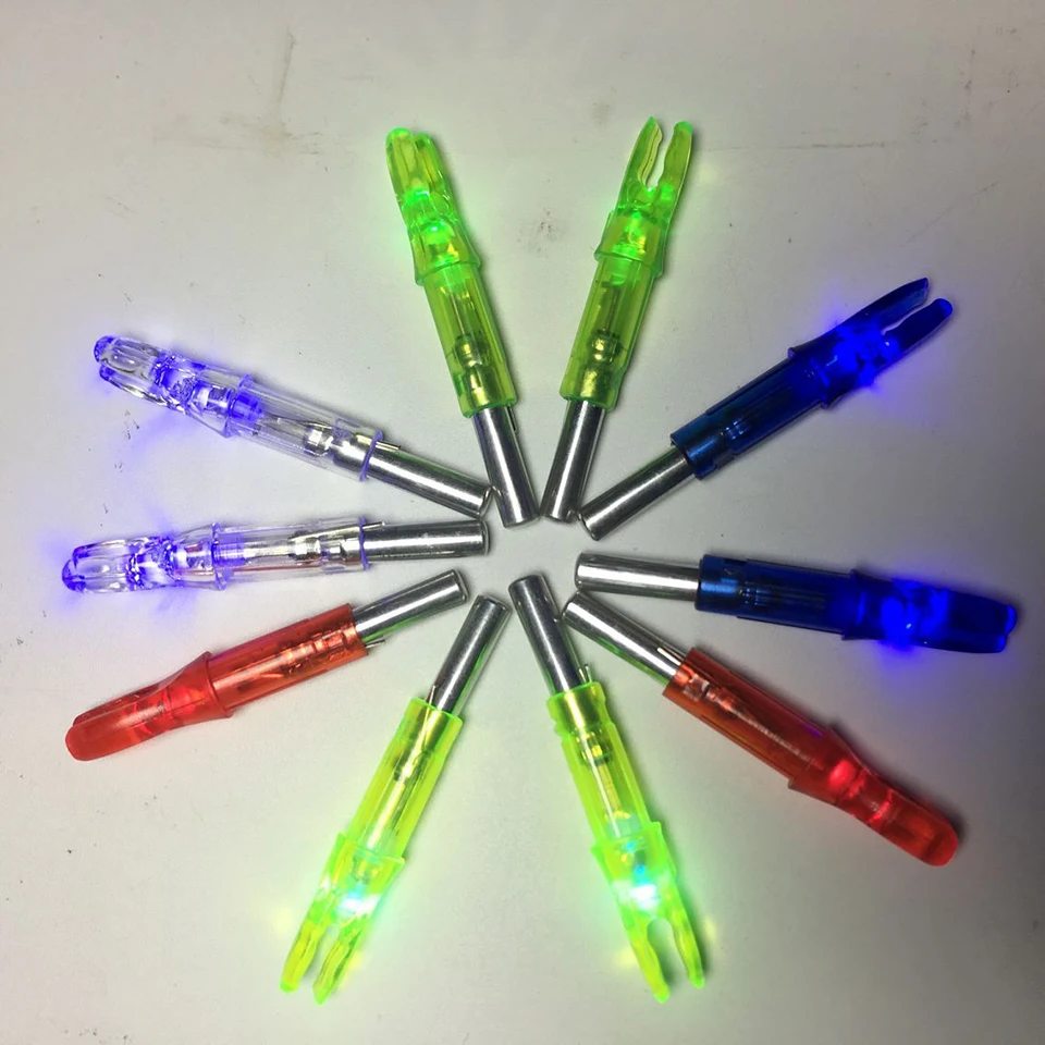 6pcs Lighted Nock LED Lighted Arrow Nock for Hunting Shooting Compound Bow Archery Accessories