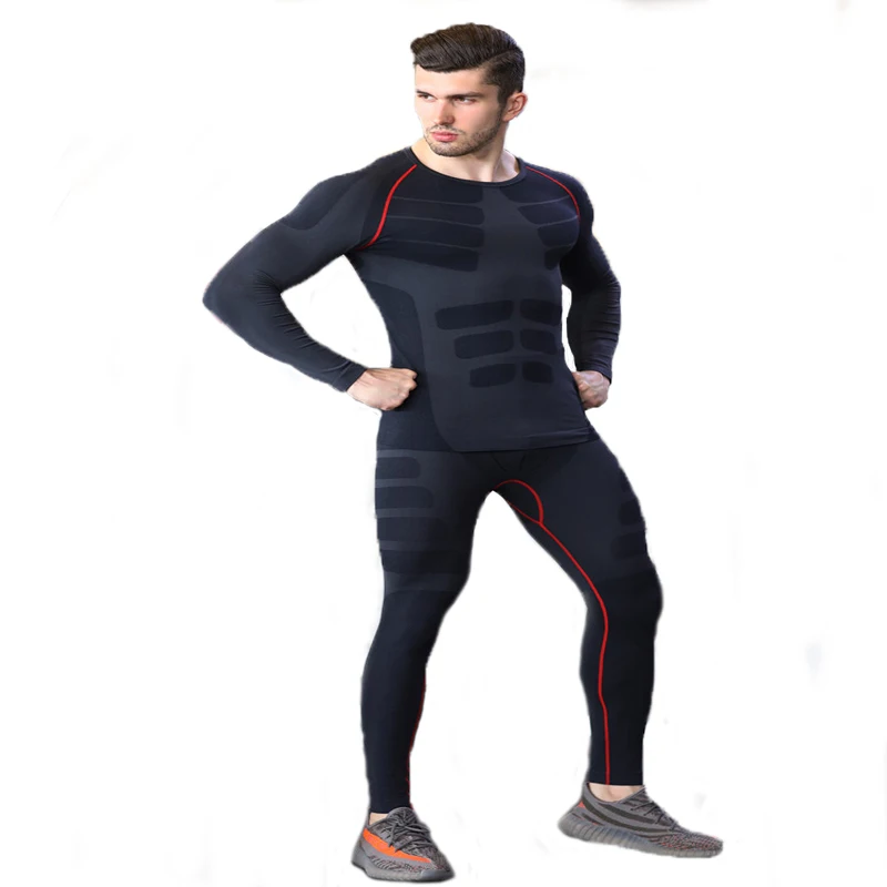 Brand Winter Thermal Underwear Sets Men Quick Dry Anti-microbial Stretch Thermo Underwear Male Warm Long Johns Underwear Suits