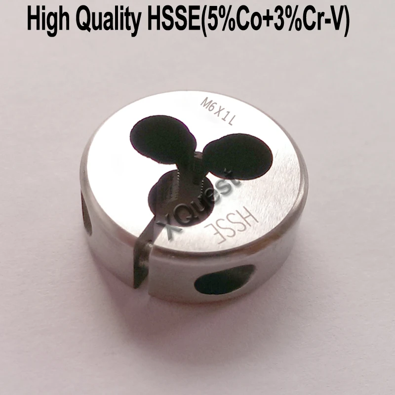 XQuest HSSE Left Hand Round Split Die M2 M2.5 M3 M3.5 M4 M4.5 LH Adjustable dies M5 M6 M7 M8 M9 M10 M12 M14 for stainless steel