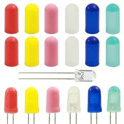 XPT02M 100pcs Yellow Red White Blue Green Pink Rubber Covers Caps for 5mm Grain of Wheat Bulbs LEDs