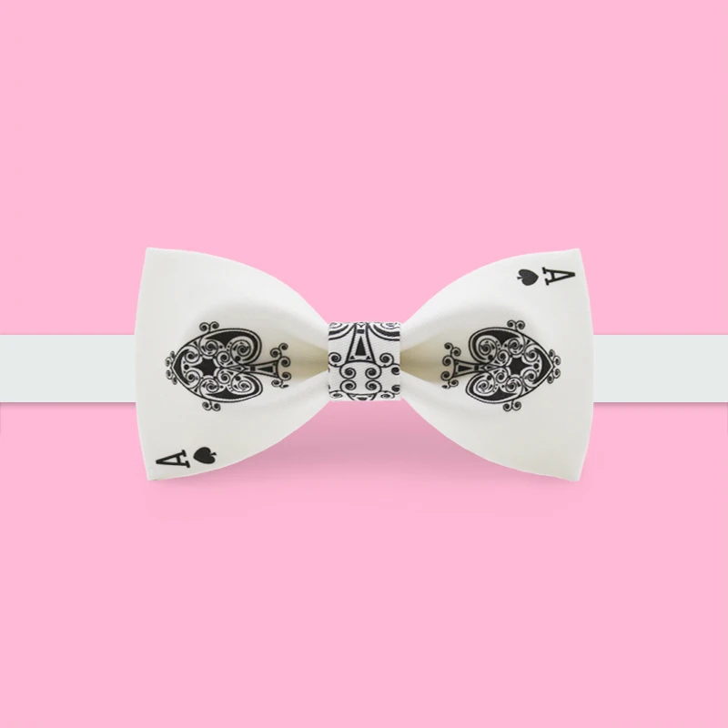 free shipping New 2019 casual men's male man Fashion wedding bow tie bows wedding groom dress printed spades A unique