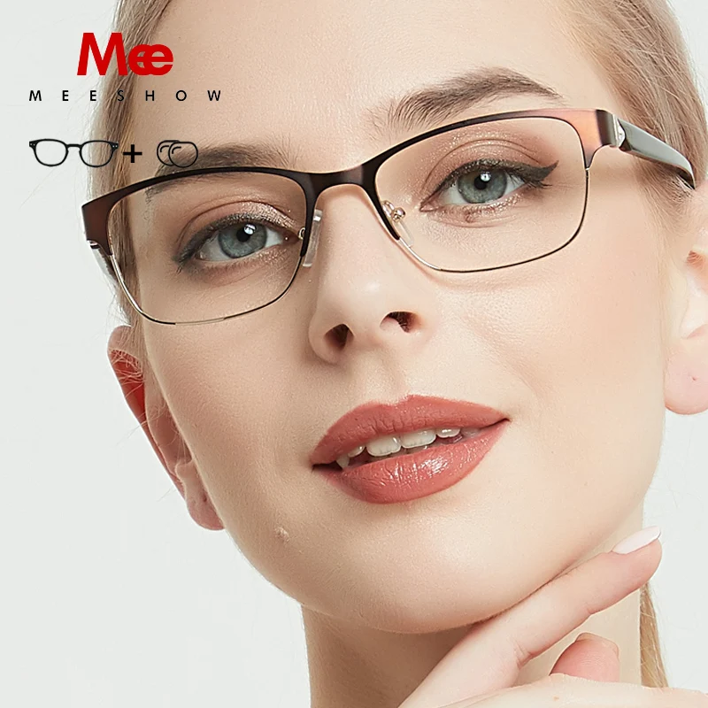 Meeshow Square Women Retro Cat Eye Glasses Frame Fashion Ladies Eyeglasses Myopia Prescription Rhinestore Optical Eyewear 809