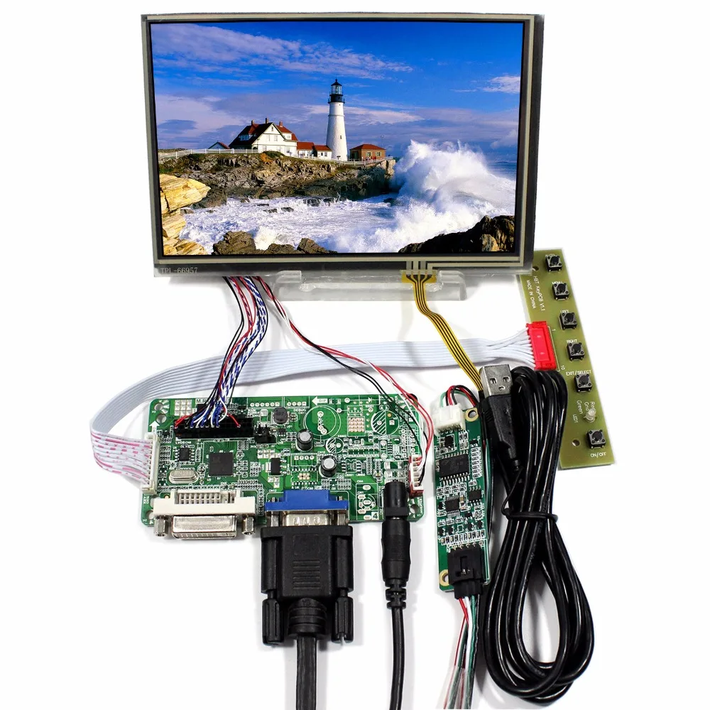 

DVI VGA LCD Control Board With 7inch N070ICG-LD1 1280x800 IPS LCD With Touch Panel