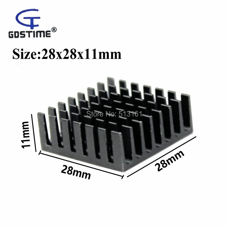 

80pcs Gdstime 28x28x11mm Aluminum Heatsink Heat Sink Radiator for Electronic IC Chip Cooler Cooling