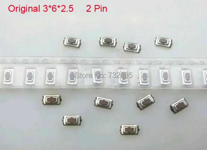 Original Top Quality 2 Pins Micro Switch Button For Old Mazda & Buick Excelle Car Remote Keys Tactile Push Button 3 *6*2.5