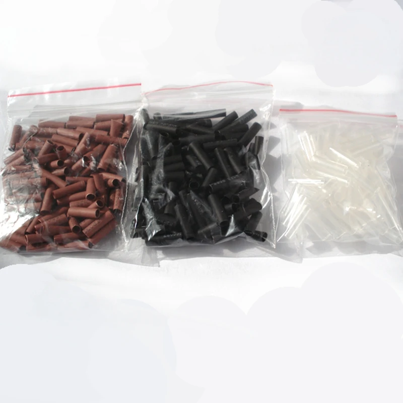 XUCHANG HARMONY 1000 Pieces 2.5mmx11mm Black Brown OR Transparent Hair shrinkable tubes for I tip hair extensions