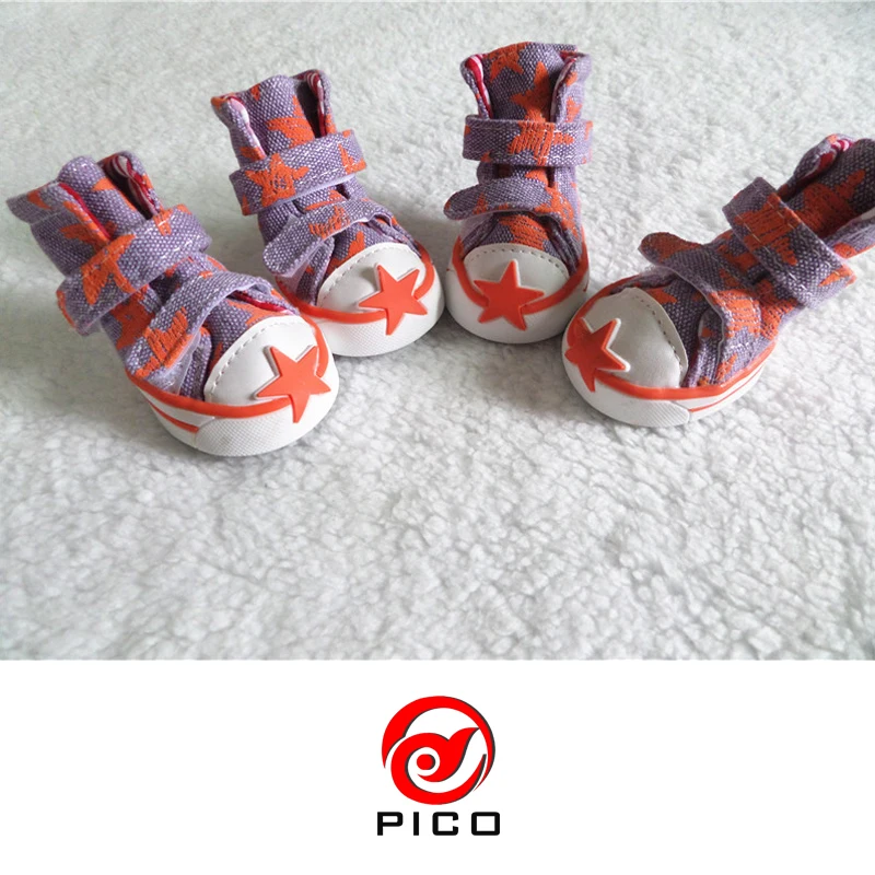 Vendita calda pet dog scarpe stelle carino cucciolo boot outdoor Casual Scarpe Da Ginnastica di tela Teddy cani di piccola taglia scarpe ZL248