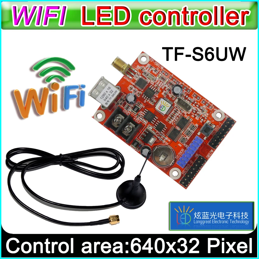 

TF-S6UW wifi led Controller Card, p10 *** module Single&Dual color led signs, conventional p10 LED display control card