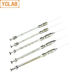 YCLAB Micro Injector 15/25/50/100/250/500/1000/2500/10000uL Valve Type Glass Syringe Luer Locking Head Lab Chemistry Equipment