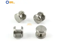 25 Set 10*5mm 304 Stainless Steel Rivet Chicago Screw for Leather Craft Flat Head