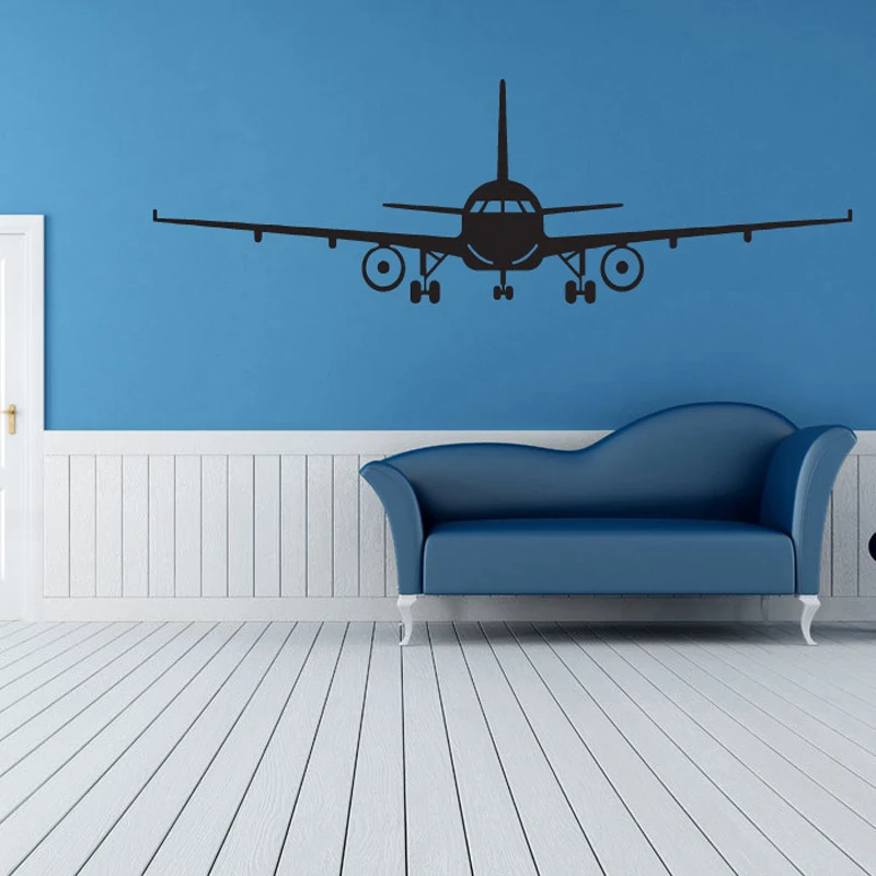 Large Airplane Wall Sticker 3D Home Decor Aircraft Art Decals Living Room Bedroom Decoration For Kids Room Wallpaper Stickers