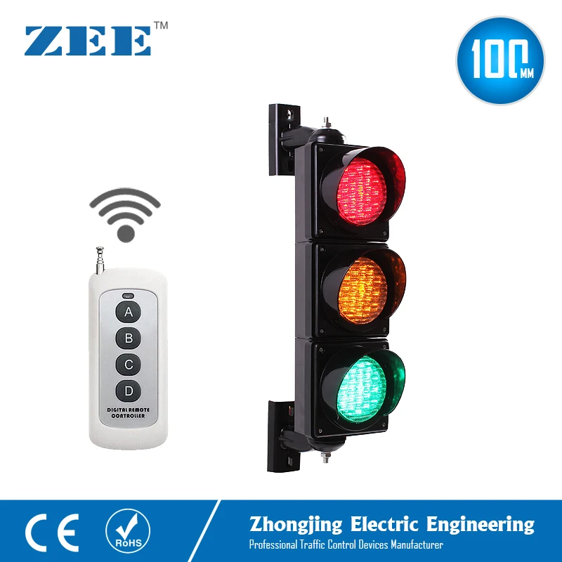 4 inch 100mm IR remote control Traffic Light Controller LED Traffic Light Simplified Traffic Controller LED Traffic Signals