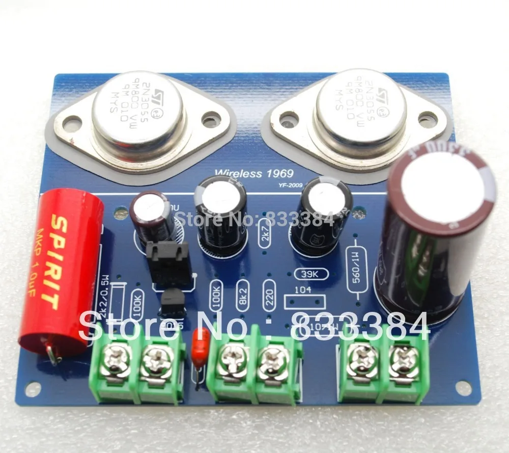 Free shipping  New Two channel JLH 1969 A CLASS A amplifier kit ST2N3055 MKP diy kit 2pcs