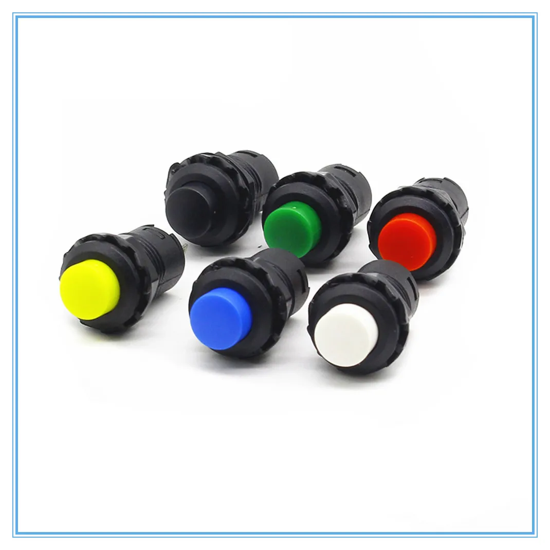 1pcs Self-Lock /Momentary Pushbutton Switches DS228 DS227 12mm OFF- ON Push Button Switch 3A /125VAC 1.5A/250VAC