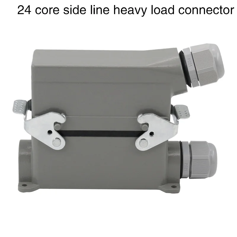 HDC-HE-24-3/4 Heavy Duty connector 24 pins with high base Waterproof Aviation industry plug socket 500V 16A