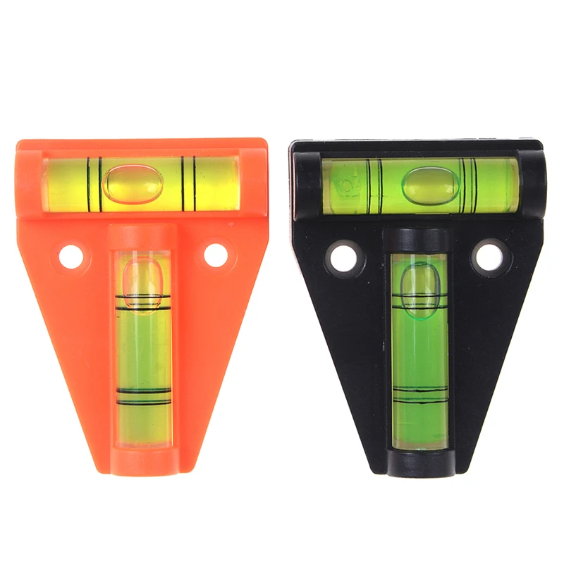 One Or 2pcs Mini Spirit Level Measurement Instrument T-type Round Square Spirit Level Bubble 9 Styles With Keychain