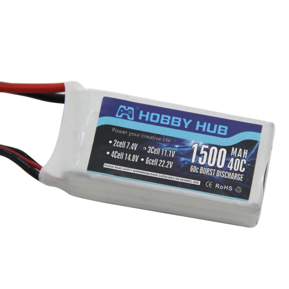 High Power 3S Lipo Battery 11.1v 1500mAh 40C 11.1 v Rechargeable Lipo Battery For RC Car Airplane Helicopter T/XT60/JSTPlug