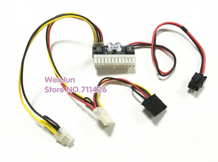 Imagem -03 - Pci-e 6pin Entrada Dc-atx250w 24pin Módulo de Alimentação Swithc Pico Psu Carro Auto Mini Itx Módulo de Alta Potência Dc-atx Itx z1 Novo