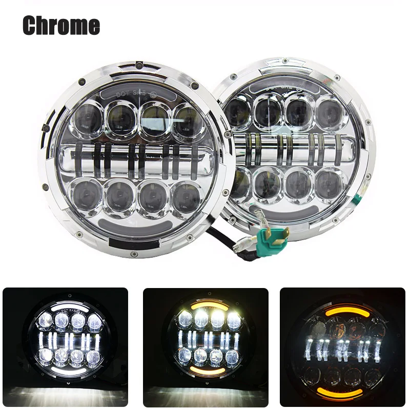 1Pair LED Headlight 7