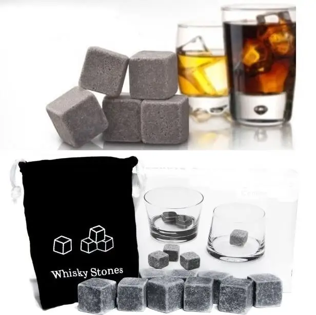 

free shipping 150 sets Whisky stones (9pcs/set) whiskey stone whisky rock ice stones